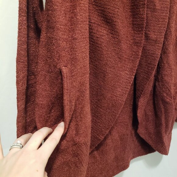 BAREFOOT DREAMS nwot CozyChic Lite Circle Lounge Cardigan Rosewood - Picture 6 of 9